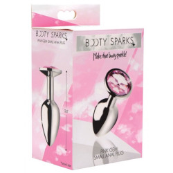 Booty Sparks Plug bijou Gem Rose 6.5 x 2.7 cm
